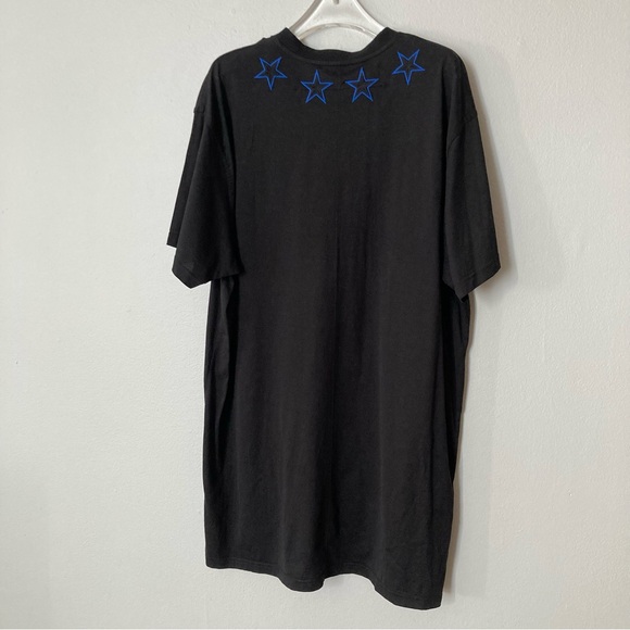 Givenchy Paris T Shirt Large Embroidered Star Black Columbian Fit T Shirt Dress - Picture 9 of 9